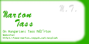 marton tass business card